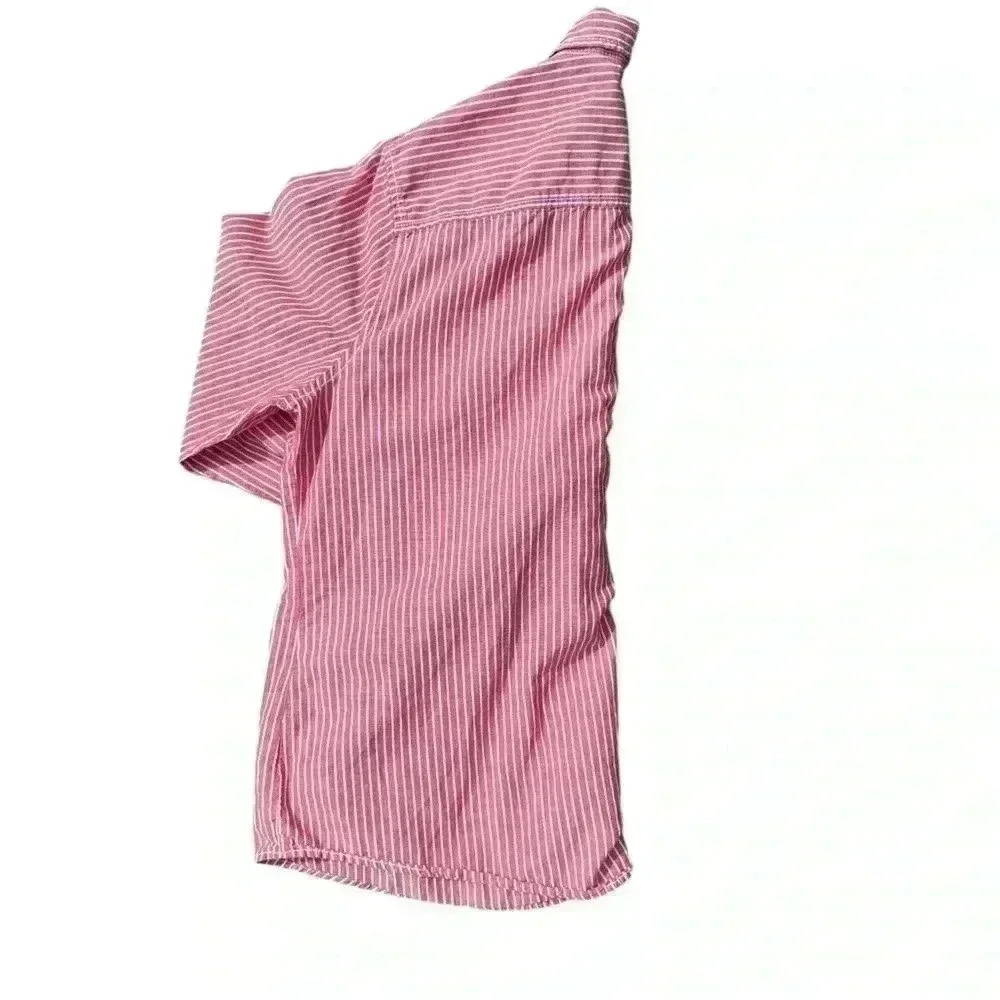U.S. Polo Assn red & white stripped button down long sleeve dress shirt size XL - Picture 7 of 7